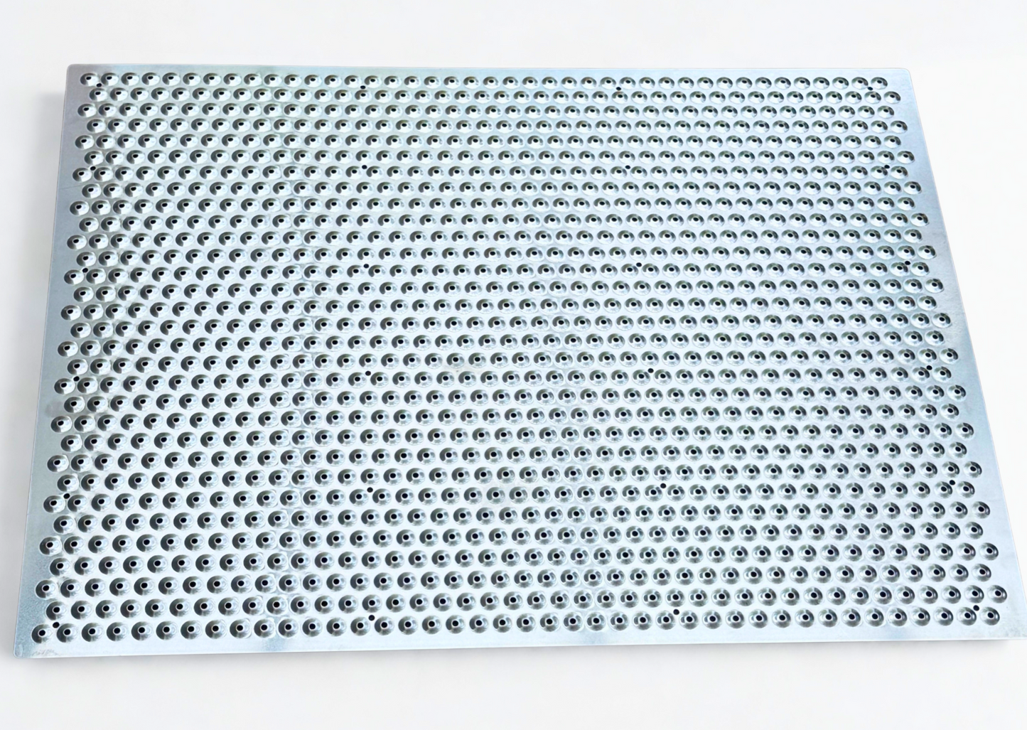 Landing Tread Non Slip Outdoor - (24” x 42”), 0.063" (14ga) Thick Aluminum Anti-Slip Strip, Weather-Resistant, Mill Finish Increase Safety on Slippery Stairs Includes Stainless Steel 1" Screws
