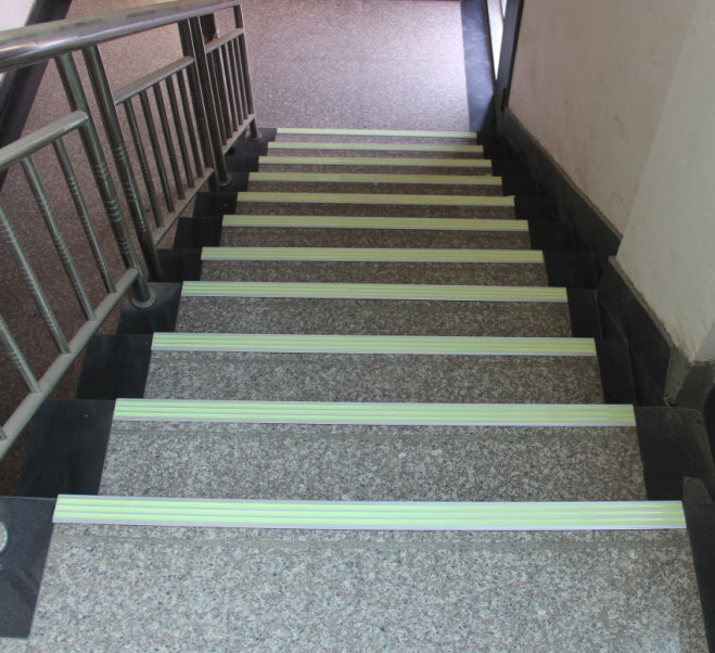 Non-Slip Aluminum Glow Stair Strip w/ 3M Foam Tape