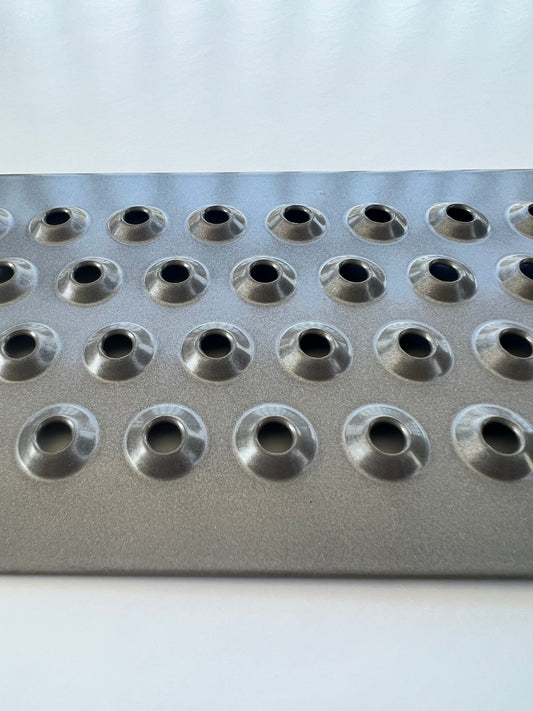 Aluminum Grip Stair Cover Treads - Pearl Mouse Gray, Includes Stainless Steel 1" Screws - 4" x 32"