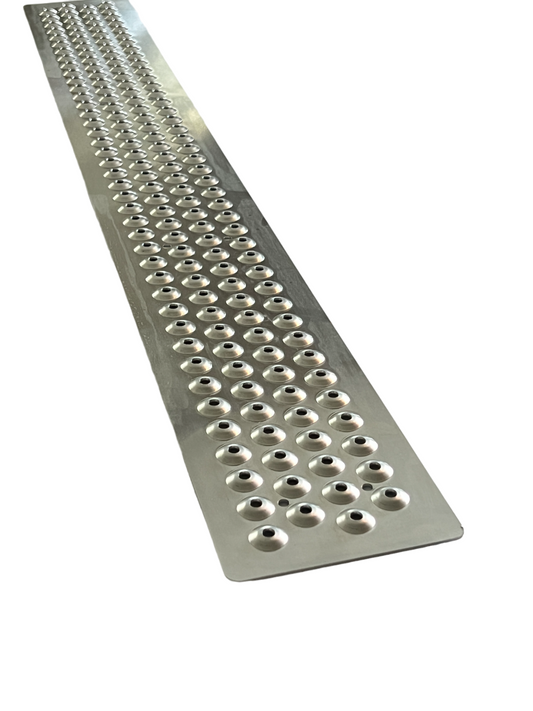 Aluminum Grip Stair Cover Treads - Mill Finish, Includes Stainless Steel 1" Screws - 4" x 32"
