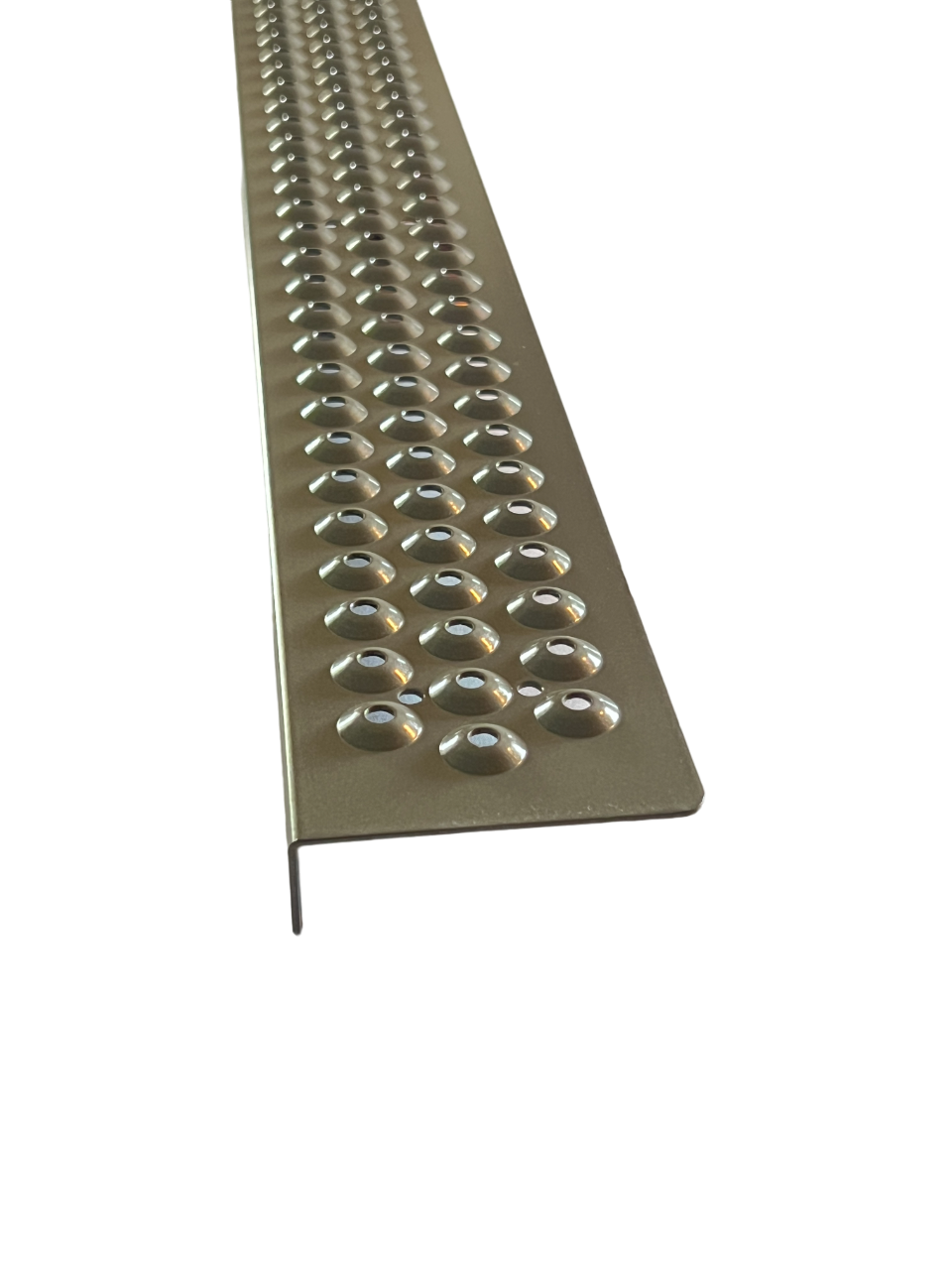 Aluminum Grip Stair Cover Treads - Pearl Mouse Gray, Includes Stainless Steel 1" Screws - 3" x 32" w/ 1" Nose