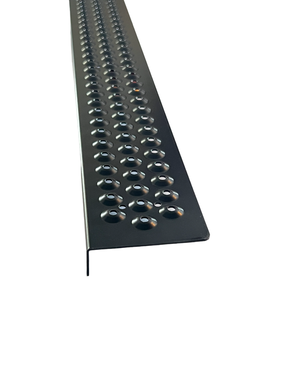 Aluminum Grip Stair Cover Treads - Signal Black, Includes Stainless Steel 1" Screws - 3" x 32" w/ 1" Nose