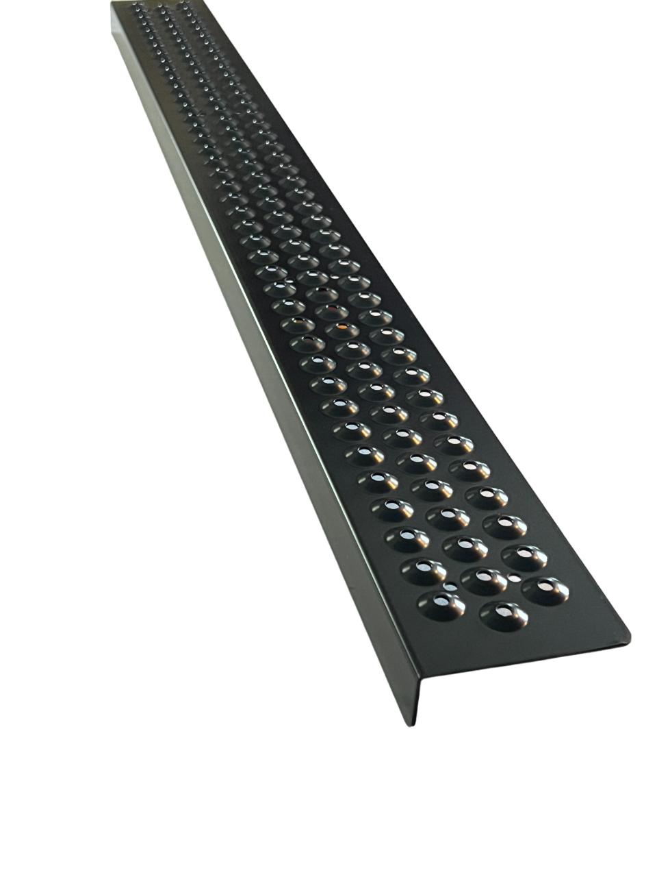 Aluminum Grip Stair Cover Treads - Signal Black, Includes Stainless Steel 1" Screws - 3" x 32" w/ 1" Nose
