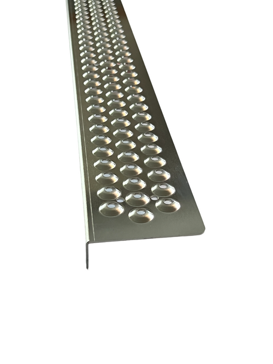 Aluminum Grip Stair Cover Treads - Mill Finish, Includes Stainless Steel 1" Screws - 3" x 32" w/ 1" Nose