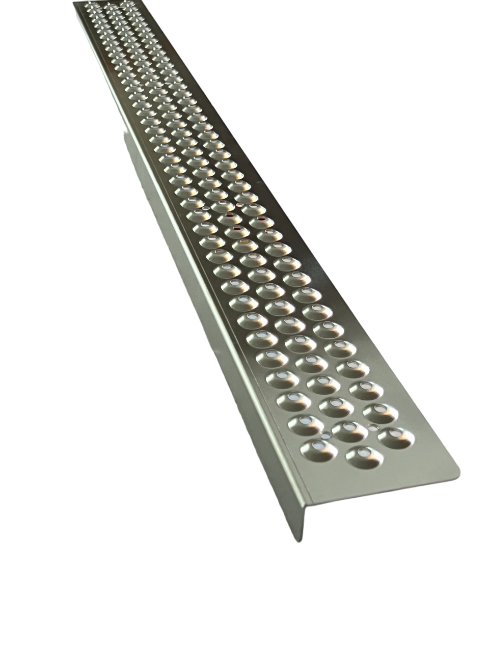 Aluminum Grip Stair Cover Treads - Mill Finish, Includes Stainless Steel 1" Screws - 3" x 32" w/ 1" Nose