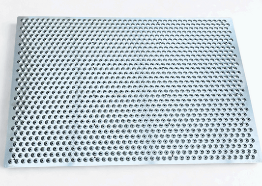 Landing Tread Non Slip Outdoor - (24” x 42”), 0.063" (14ga) Thick Aluminum Anti-Slip Strip, Weather-Resistant, Mill Finish Increase Safety on Slippery Stairs Includes Stainless Steel 1" Screws