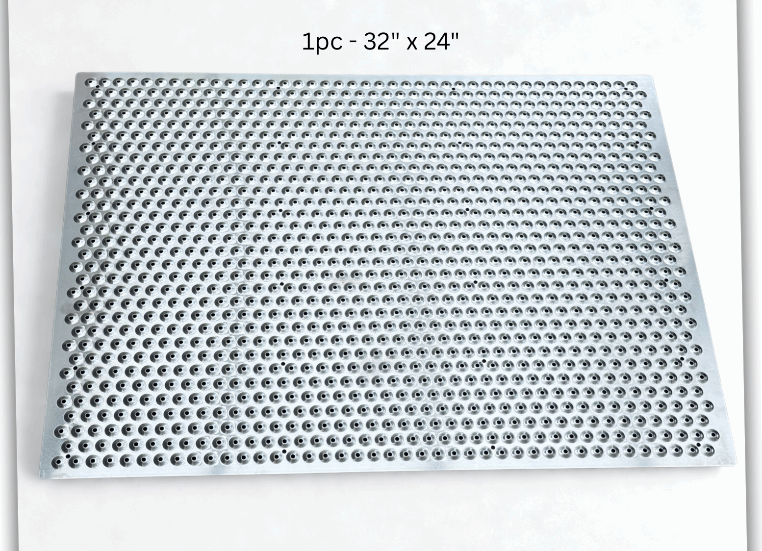 Landing Tread Non Slip Outdoor - (24” x 42”), 0.063" (14ga) Thick Aluminum Anti-Slip Strip, Weather-Resistant, Mill Finish Increase Safety on Slippery Stairs Includes Stainless Steel 1" Screws