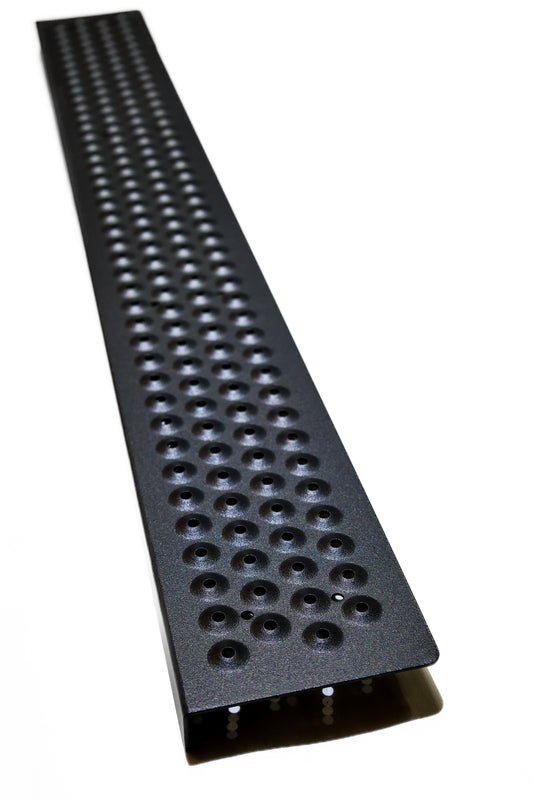 Anti-Slip Aluminum Stair Tread Cover w/ Nose – Outdoor Grip (Super Grip Black)