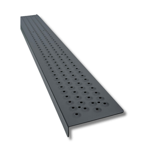 Aluminum Grip Stair Cover Treads - Super Grip Black w/ 1" Nose