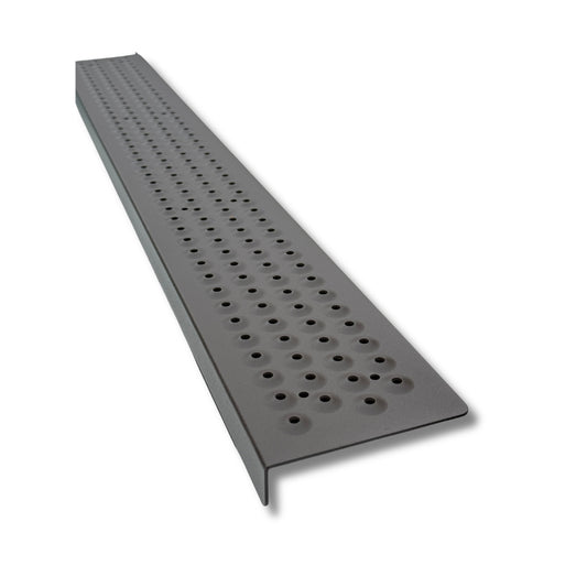 Aluminum Grip Stair Cover Treads - Super Grip Brown w/ 1" Nose